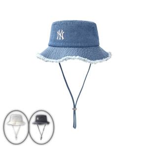 MLB 공용 컬러 데님 사파리 버킷햇 (3AHTD025N)