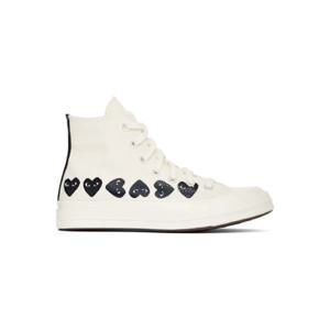꼼데가르송 스니커즈 베이지 Converse 척 70 멀티 하트 스니커즈 251246M236000