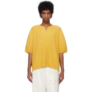 Homme Plisse Issey Miyake 티셔츠 옐로우 카이트 티셔츠 251729M213037