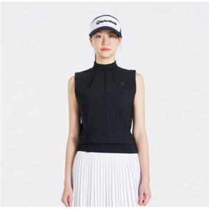 [테일러메이드] 여성 2025 S S 셔링 슬리브리스 티셔츠 TWTHO6342-199 블랙