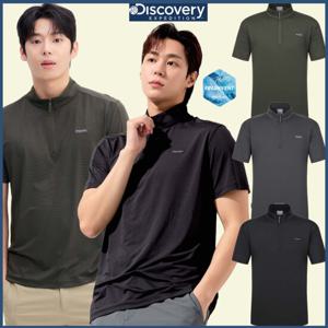 디스커버리 25S/S 여름 신상 레귤러핏 프레시벤트 남성 집업 반팔티 DMZT61053