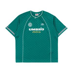 엄브로 HBL BLOKE OG 스트라이프 자카드 라운드 반팔 저지 UQ221CRJ51GRN