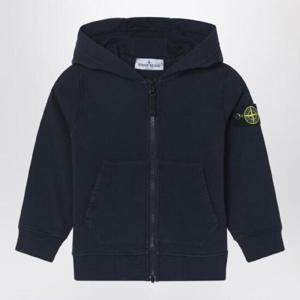 STONE ISLAND Navy blue zip-up sweatshirt in cotton 6100010-BS0040/Q_STONE-V0020