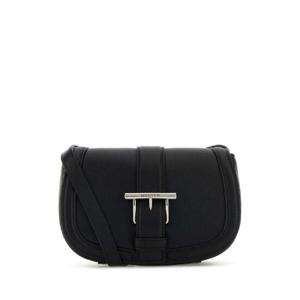 ALEXANDER MCQUEEN 블랙 가죽 미니 새첼 크로스바디 백 8271131MAAD 1000
