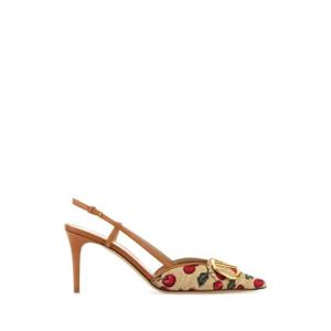 VALENTINO GARAVANI 자수 라피아 VLogo 시그니처 펌프스 6W0S0R01NNX 32H