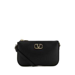 VALENTINO GARAVANI Black leather VLogo crossbody bag 6W2P0AA9MIM 0NO