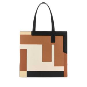 FENDI 멀티컬러 가죽 미디엄 플립 쇼핑백 8BH419AS4D F1OZ3