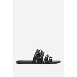 BALENCIAGA 아레나 가죽 시티 슬라이드 샌들 834692WAD4Y1080