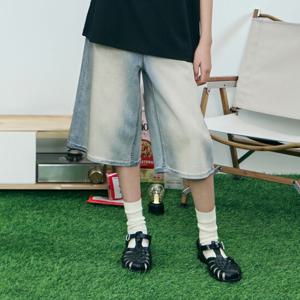 [행텐]틴즈 여아 풀밴딩 6부 버뮤다 데님팬츠 (14520-156-401)