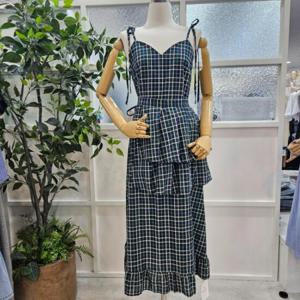 부루앤쥬디 sh06 체크랩레이어드SET 그린 BBREST101B