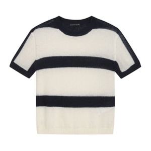 [르샵]25l2l25kpo220u라운드넥 컬러 배색 반팔 니트