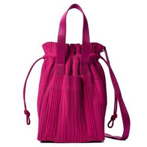 25 SS 플리츠플리세 이세이미야케 탑핸들 드로우스트링 토트백 핫핑크 PP49AG601 20 PINK RED