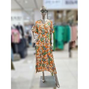제시뉴욕 세이브존04 플라워 패턴 브이넥 롱원피스 BC65OR3390OR