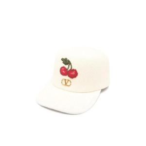 발렌티노 발렌티노 화이트 볼 캡 2059445