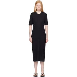 AMI Paris 원피스 블랙 코튼 맥시 드레스 251482F055005
