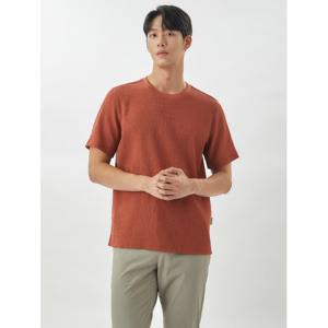 [라이프로그] 남성 플리츠 반팔 라운드 티셔츠 MCTSO401_OR