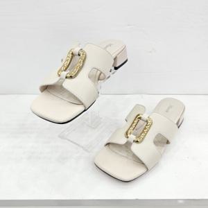 [무크]여성 3.5CM  메탈장식 슬라이드 샌들 522405 QP