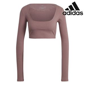 [아디다스] 티셔츠 /E30- HH8500 / W SL RIB CRO LS 스튜디오 라운지 립 크롭 긴팔 티