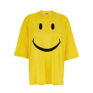 모스키노 반팔 티셔츠 V07175541 1027 Yellow