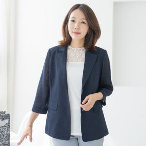 엄마옷 마담4060 모던투버튼카라자켓 여름자켓 -ZJK2506001-