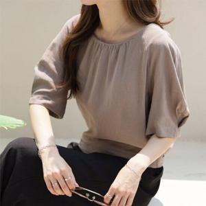 [헤레이스]모던 린넨 블라우스_YMSH25SS890