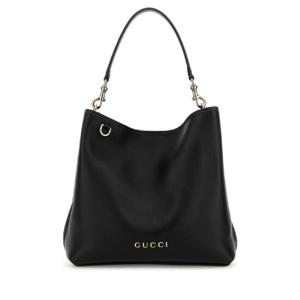GUCCI Black leather GG Emblem bucket bag 815103AAEC2 1000