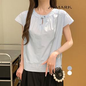 ATMARK 원버튼라운드캡소매블라우스_AA53BL024G
