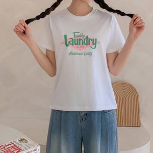 [올리비에스클로젯] 패밀리 런드리 그래픽 반팔 티셔츠_O2506TS093B