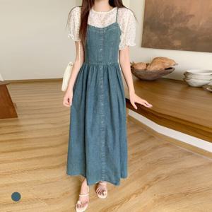 [카라]KARRA 데님백밴딩나시원피스_A5M0687