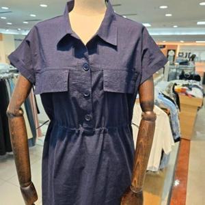 페이지플린 DP01 린넨 셔츠 칼라  반팔 원피스 F5BOP008A