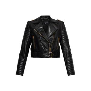 Balmain 크롭 가죽 재킷 FF1TD207LC62 0PA TP941884884