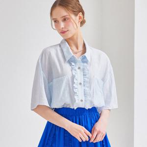 [매긴]포켓 프릴 블라우스_PBMF5M1BL5300