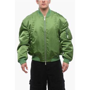 오프화이트 봄버 자켓 OMEH056S24 FAB001 5757 Green