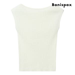 보니스팍스  골지 입술넥 슬림 나시 니트 (XP6KP002M0)