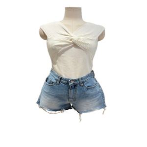 트위 밑단헤짐 데님 핫팬츠 TNFEFPH007