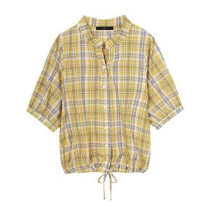 [르샵]데일리 체크 패턴 스트링 반팔 셔츠 (DP2BA030A)