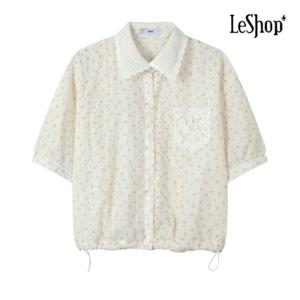 [르샵] 카라 잔꽃 스트링 블라우스 (BP6BL012A)