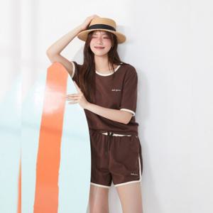 플라스틱아일랜드  배색포인트 티셔츠 (PR2CH662)