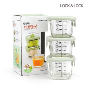 락앤락 바로한끼 이유식용기 정사각 230ml 3p 1개