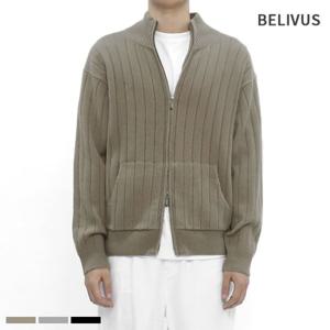 [빌리버스] 남자 니트 집업 BXR026 골지 가디건 아우터
