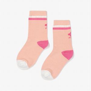[휠라키즈] 휠라X수수진 스트라이프 장목 양말 (FK3SCF5S02X_POR