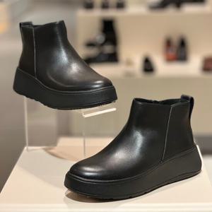 핏플랍24FW F-모드 플랫폼 레더 여성 앵클 부츠 FFSO4F609BK 올블랙