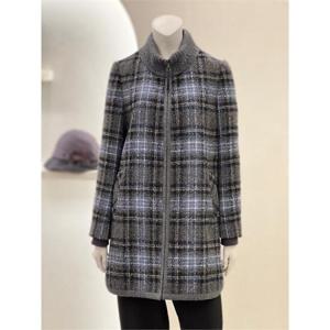 벨리시앙 세이브존01 울 블렌드패턴  체크 집업 자켓 JK0404