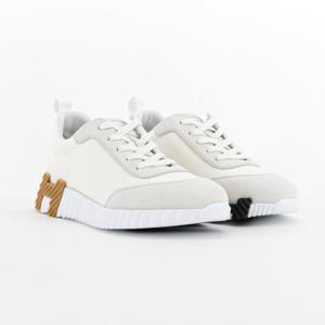 에르메스 바운싱 로우탑 스니커즈 운동화 WHITE brown H241202Z 90