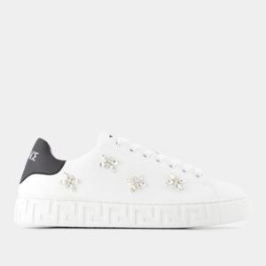베르사체 그레카 캔버스 스니커즈 1013568 1A12463 2W020 White