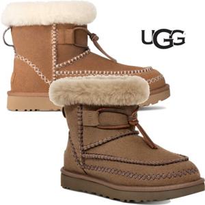 어그 UGG 1158251 여자 클래식 미니 Alpine 양털 가죽 앵클 부츠