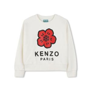 키즈 겐조 니트 스웻셔츠 K61047 117 BIANCO SPORCO