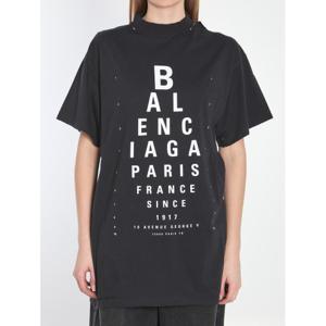 발렌시아가 반팔 티셔츠 811688 BLACK