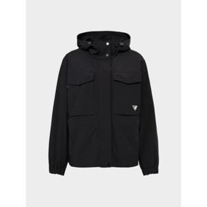 (온)[와이드앵글] WWP25151Z1   CO 캐주얼 사파리형 중힙기장 자켓 L (Black)