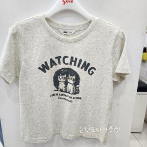 [소이]4부 옐로우 칼라 멜란지 티 25M5451-A